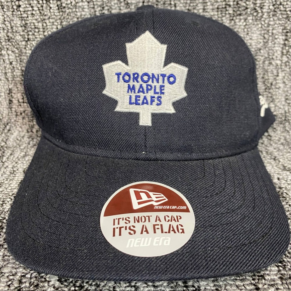 Vtg New Era Toronto Maple Leafs Hat Snapback Deadstock Blue NHL Cap Medium/Large